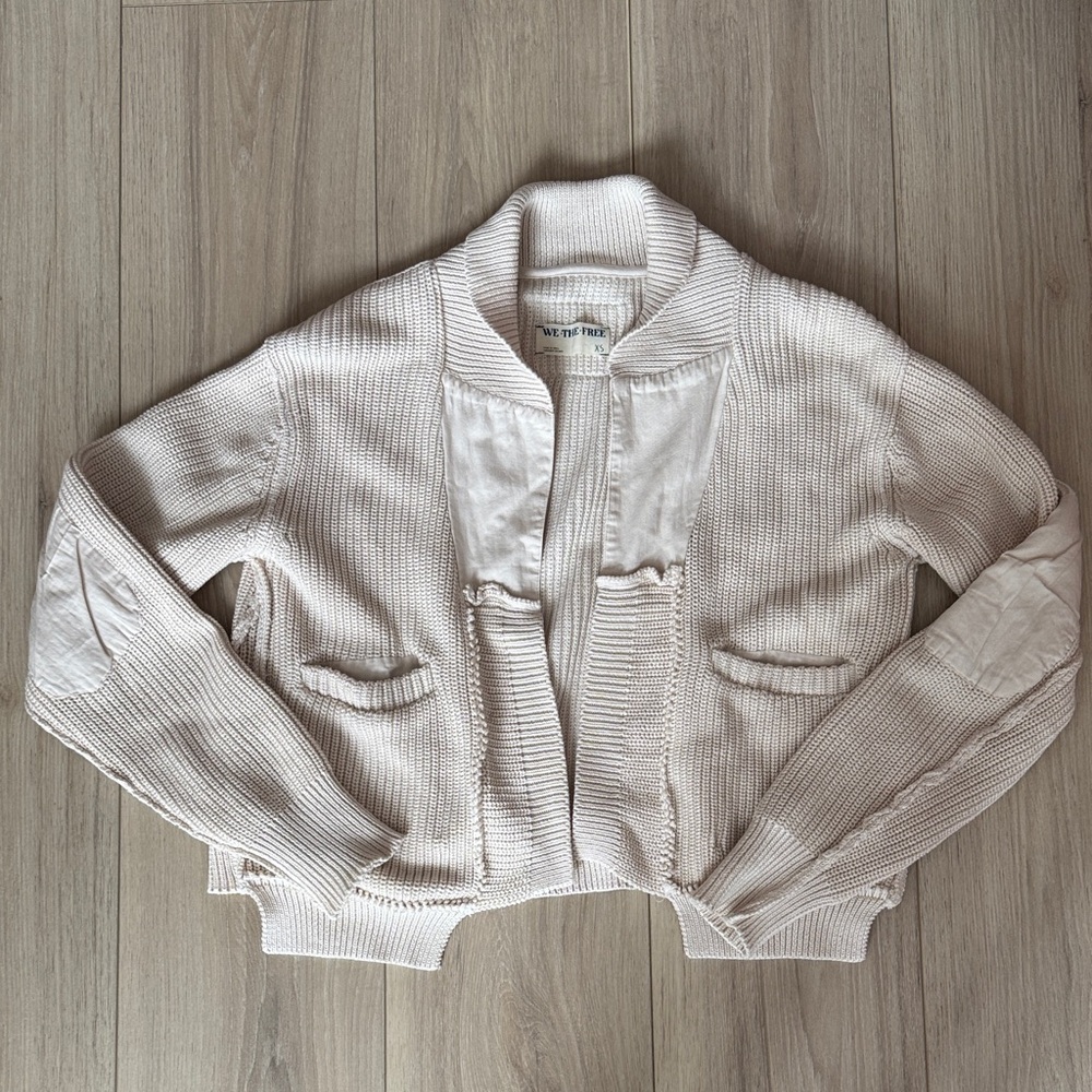 We The Free Cream Knit Cardigan